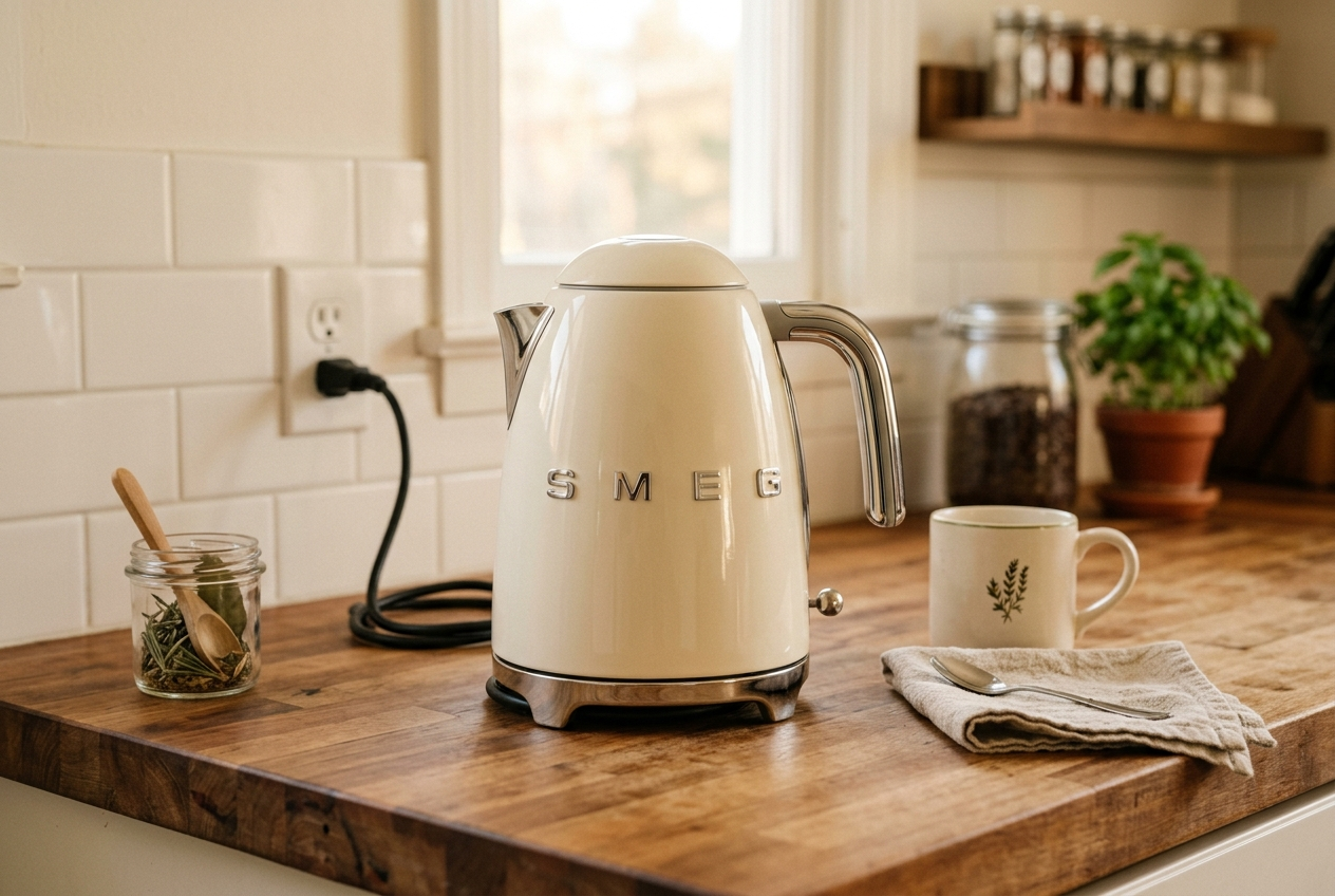 BOLLITORE ELETTRICO A TEMPERATURA VARIABILE SMEG STILE ANNI 50 KLF04BLEU NERO